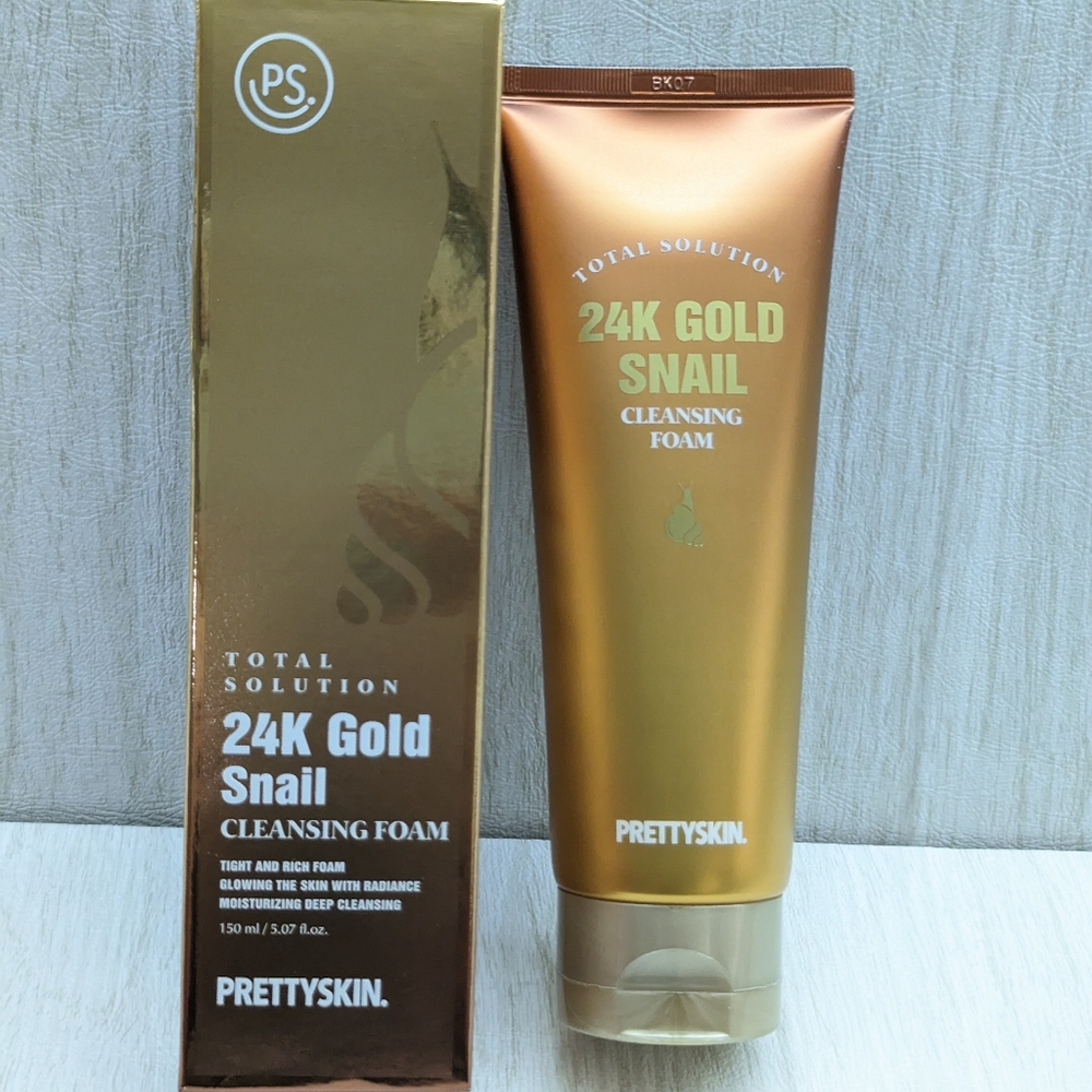 Pretty Skin Total Solution 24K Gold Snail Cleansing Foam 150ml(5.0oz)